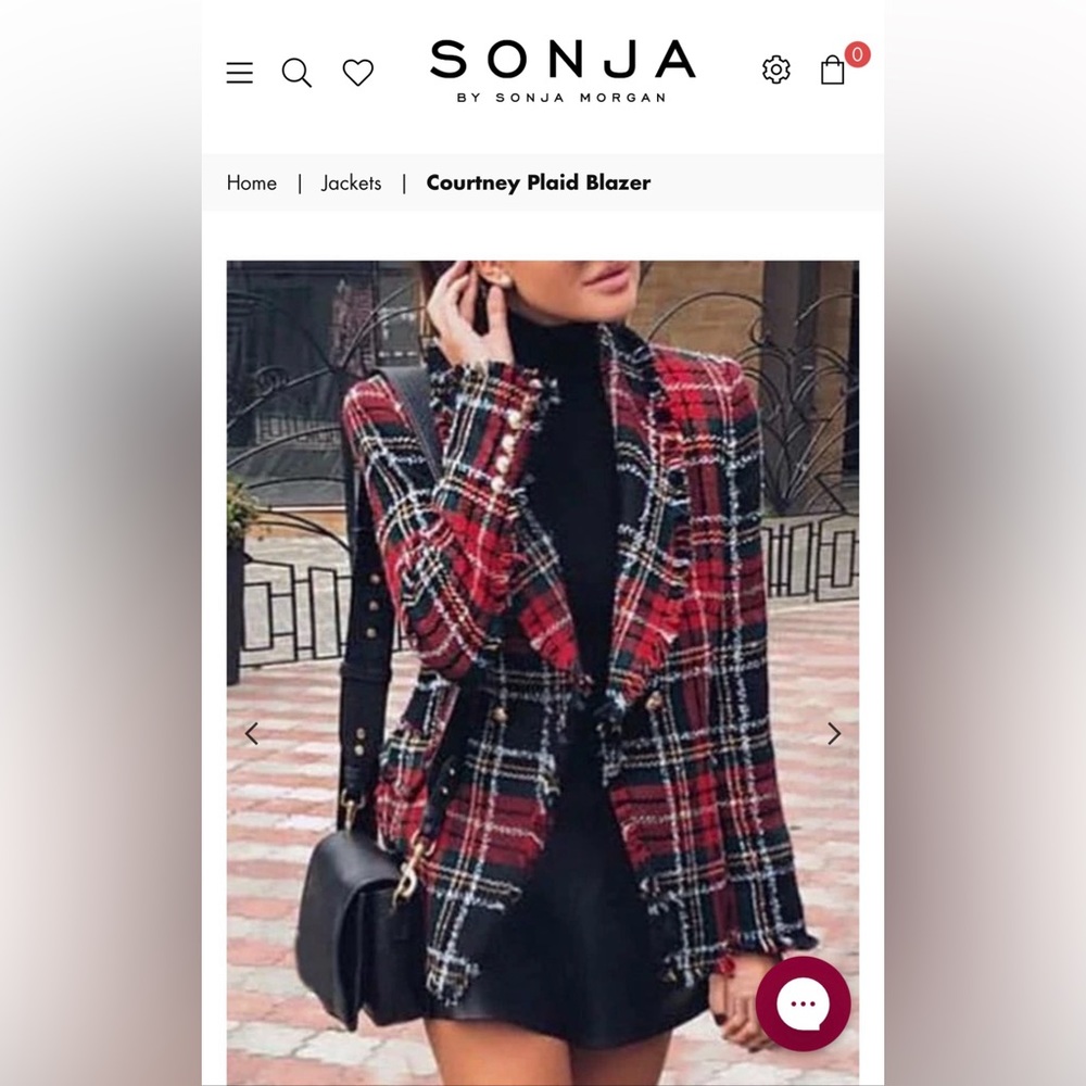 SONJA | Courtney Plaid Blazer | Size L